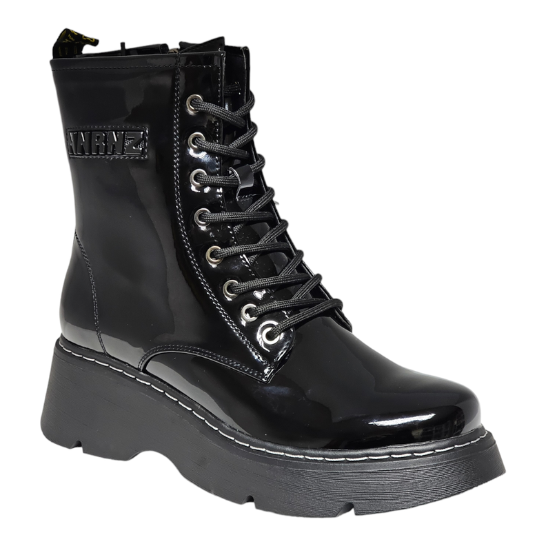 Botin Negro charol  Mujer  M365-0