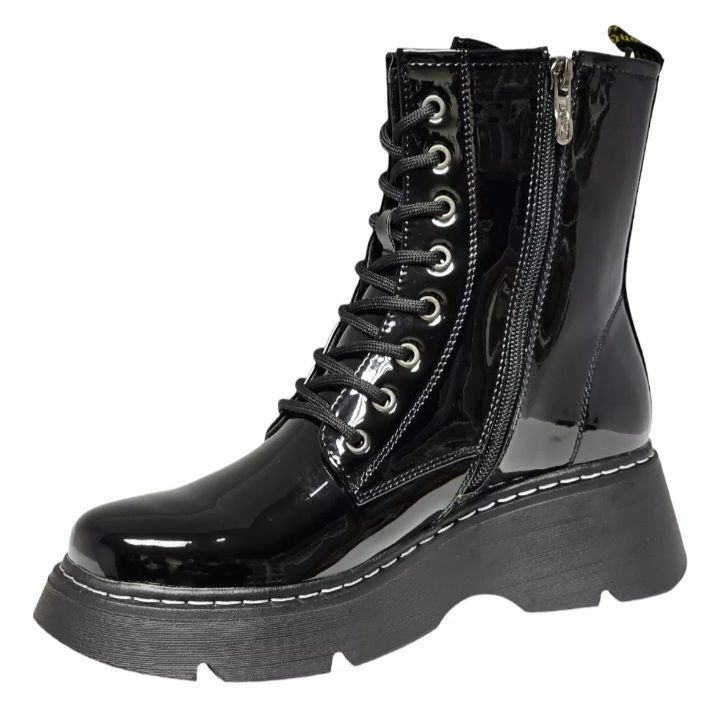 Botin Negro charol  Mujer  M365-1