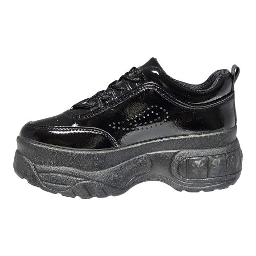 Zapatillas Mujer Charol Plataforma  M357-1