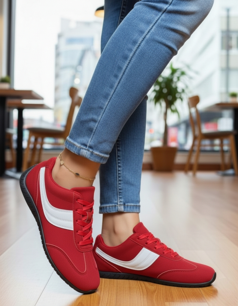 Zapatillas Rojas en Gamuza M547