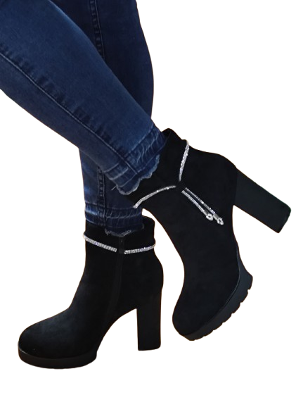 Botin Mujer en gamuza Taco alto M460-0