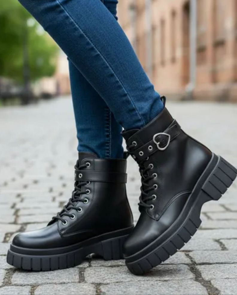 Botin Para Dama Con Plataforma M509 Negro 35