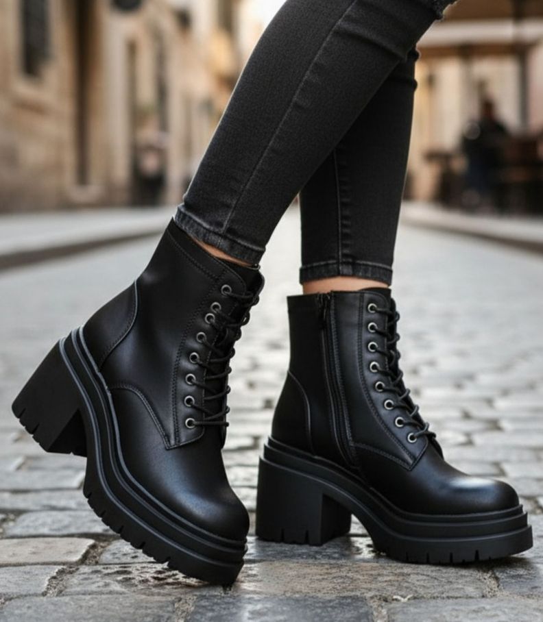 Botin / Bototo Negro Mujer  M512 35
