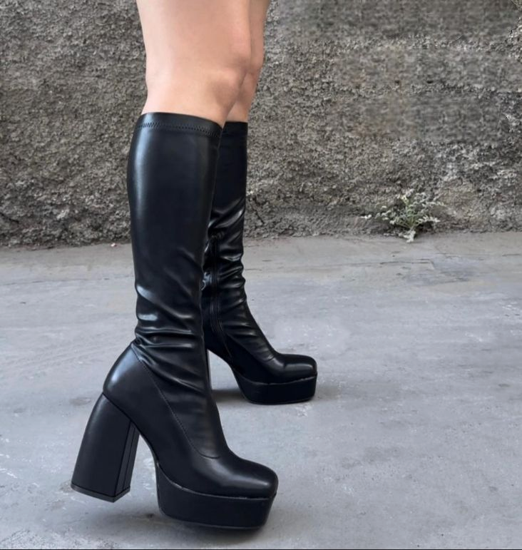 Bota Mujer Taco Alto Plataforma M472-1