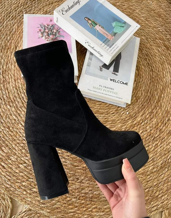 Botin Mujer Taco Alto Plataforma M380-1