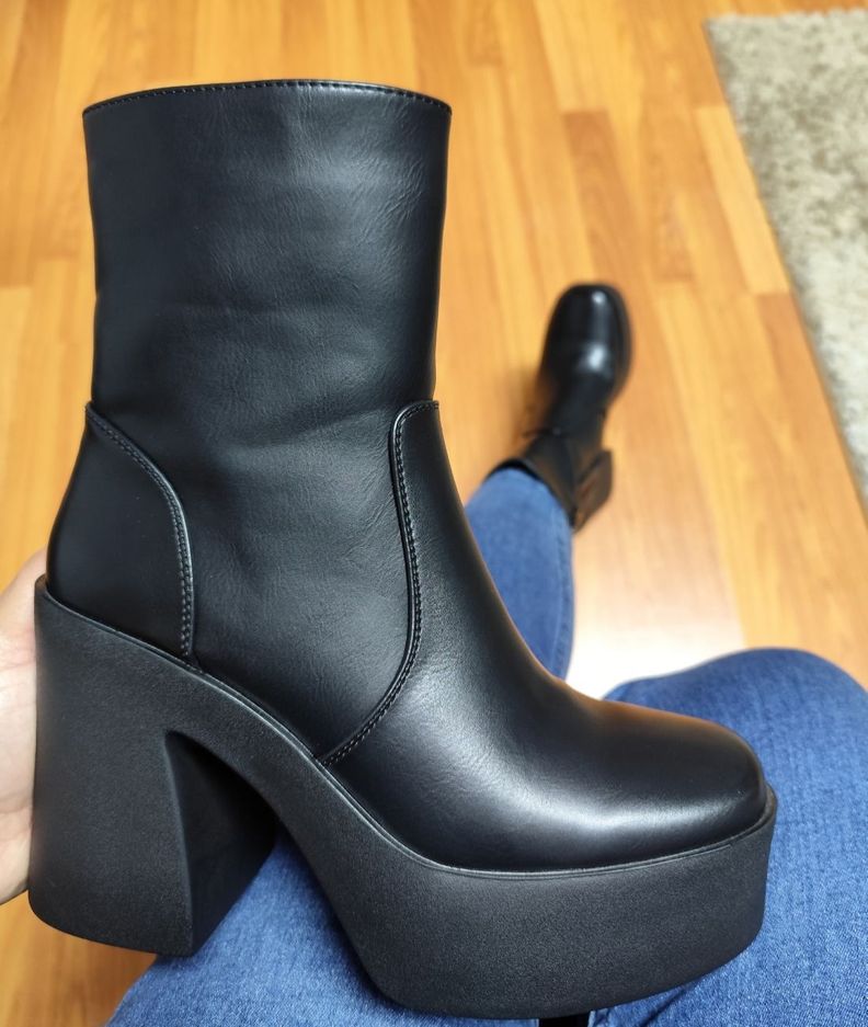 Botin Mujer Negro Taco Alto  M331-2