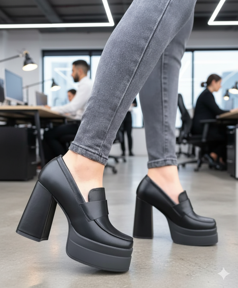 Mocasin Mujer Taco Alto M530