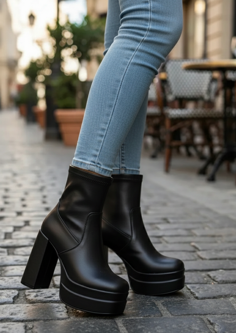Botin Mujer Taco Alto M582