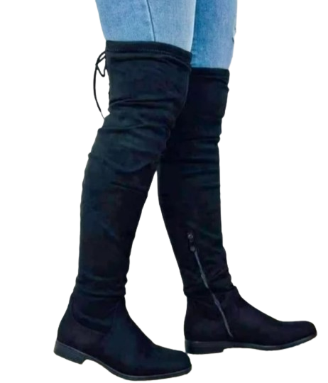 Bota Bucanera Mujer en Gamuza Elasticada Taco Bajo M325-0