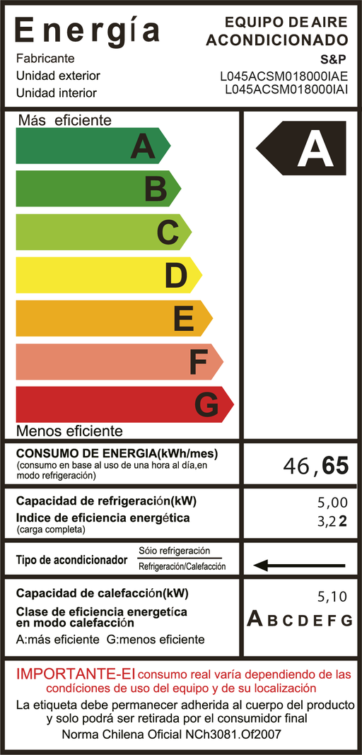 Aire Acondicionado 18000BTU inverter con wifi R410a Soler & Palau-4