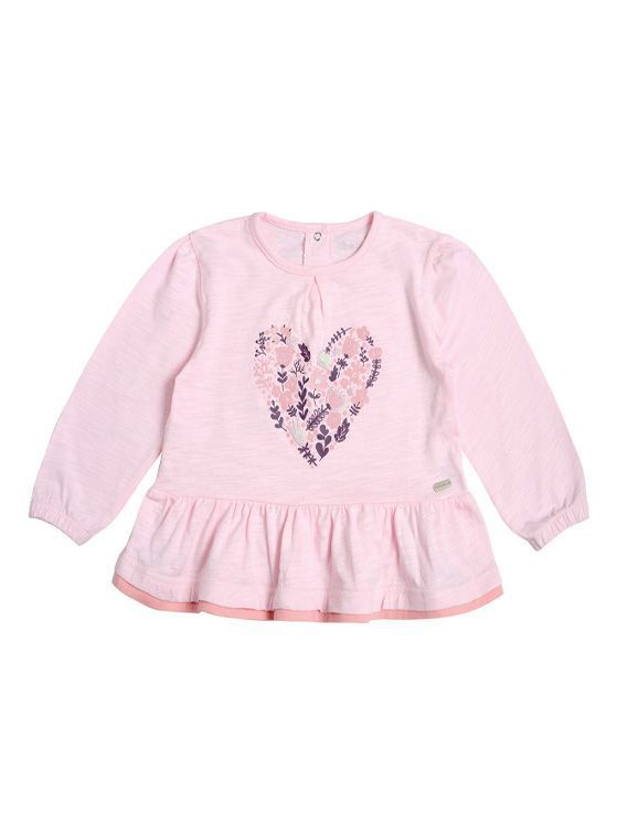Polera Manga Larga Bebé Niña con Estampado-0