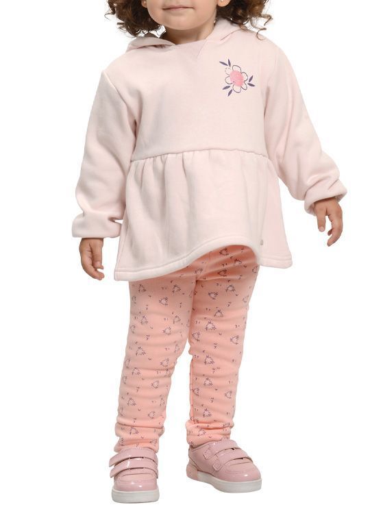 Conjunto Polerón y Calza Interior Peludo Bebé Niña-0