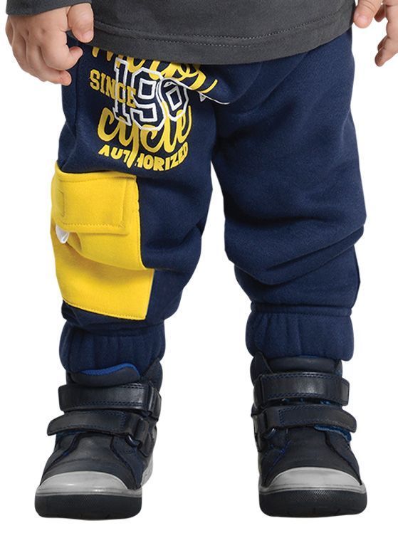 Pantalón Buzo Franela Bebé Niño con Bolsillo-0