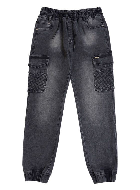 Jeans Niño Calce Jogger Negro-1