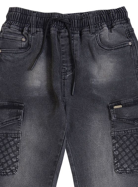 Jeans Niño Calce Jogger Negro-2