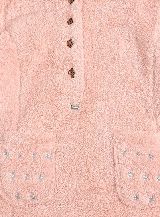 Polerón Peludo Niña Tela con Brillos y Bordado-2
