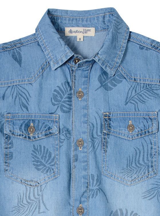 Camisa Mezclilla Niño Verano Estampada-2