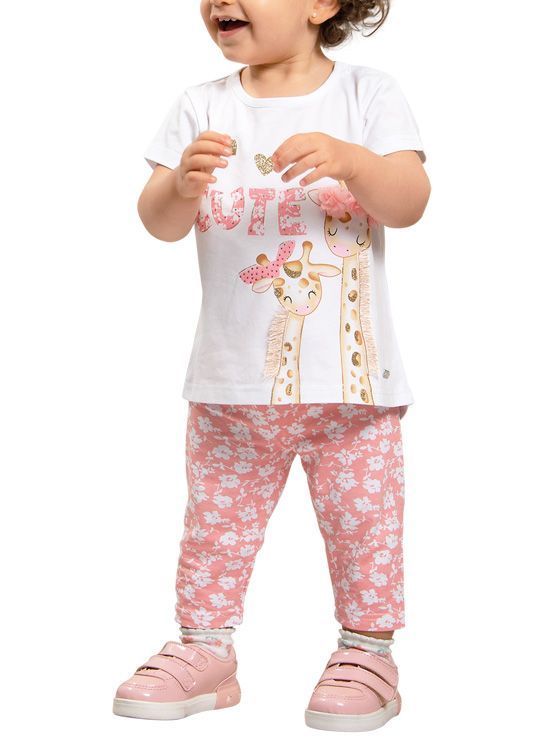 Conjunto Polera y Calza Bebé Niña-0
