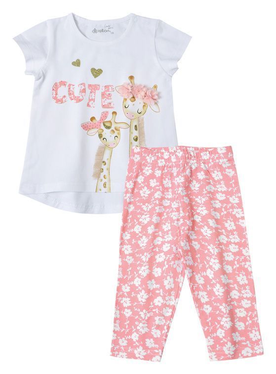 Conjunto Polera y Calza Bebé Niña-1