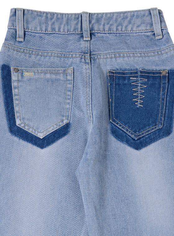 Jeans Mezclilla Palazzo Niña Algodón Elasticado-4
