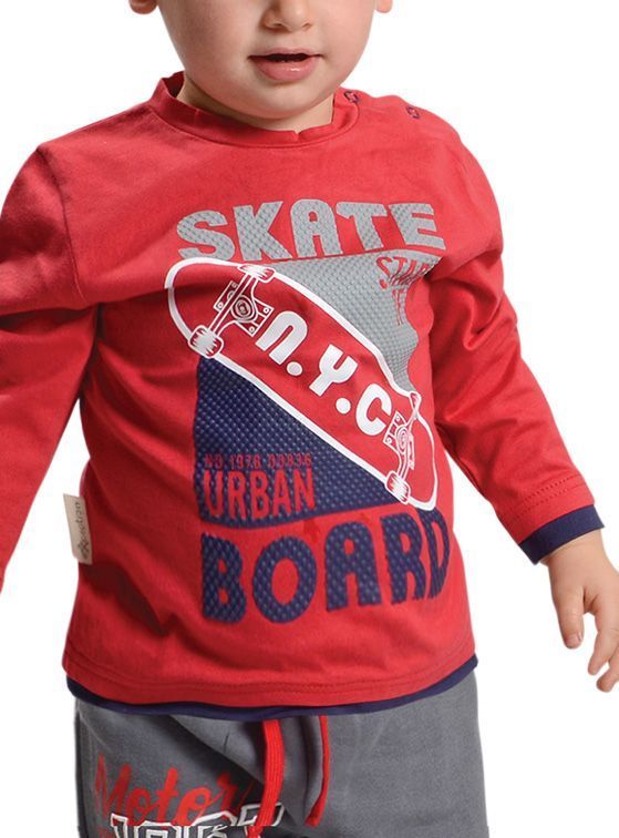 Polera Bebé Niño Diseño Skate-0