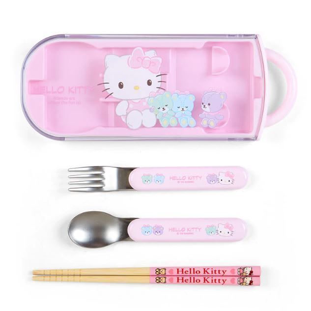 Set de Servicios HelloKitty everyday utensil set trio SANRIO ORIGINAL MADE IN JAPAN-0