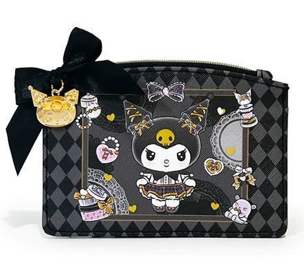 Kuromi fancy ribbons estuche para tarjetas y monedas SANRIO ORIGINAL-0