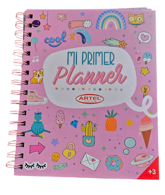 Mi Primer Planner 56 hojas con Stickers anotaciones y Mas-0