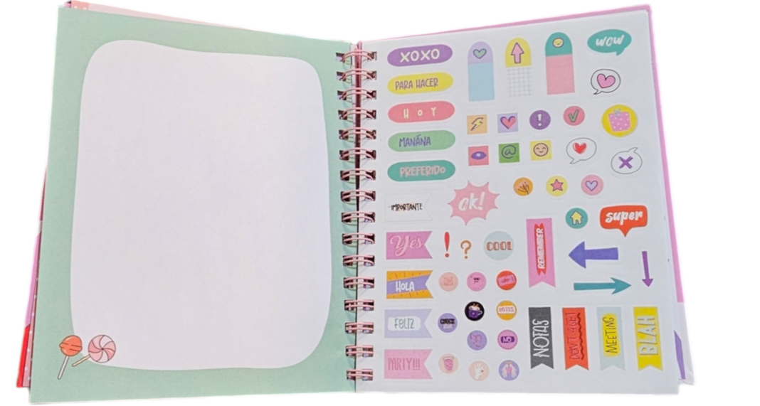 Mi Primer Planner 56 hojas con Stickers anotaciones y Mas-2