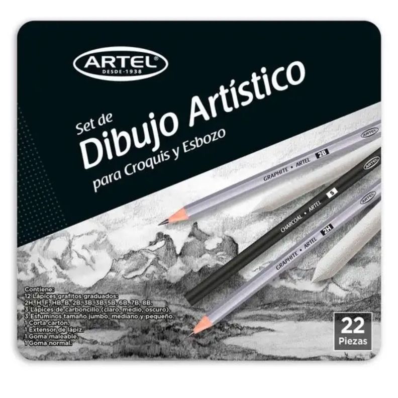 Set de Dibujo Artístico Para Croquis y Esbozo 24 Piezas-0