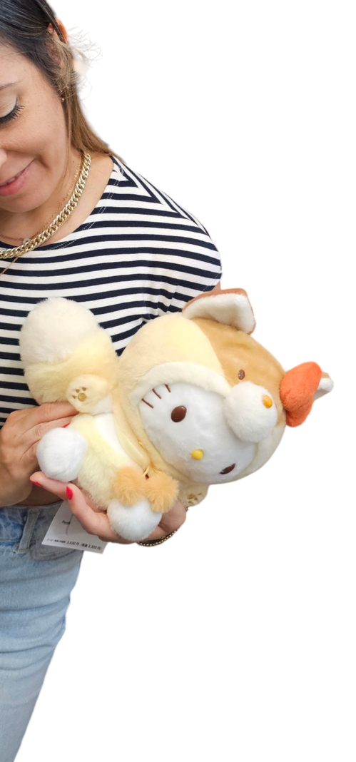 Peluche hello kitty 23cm serie forest friends SANRIO ORIGINAL-4