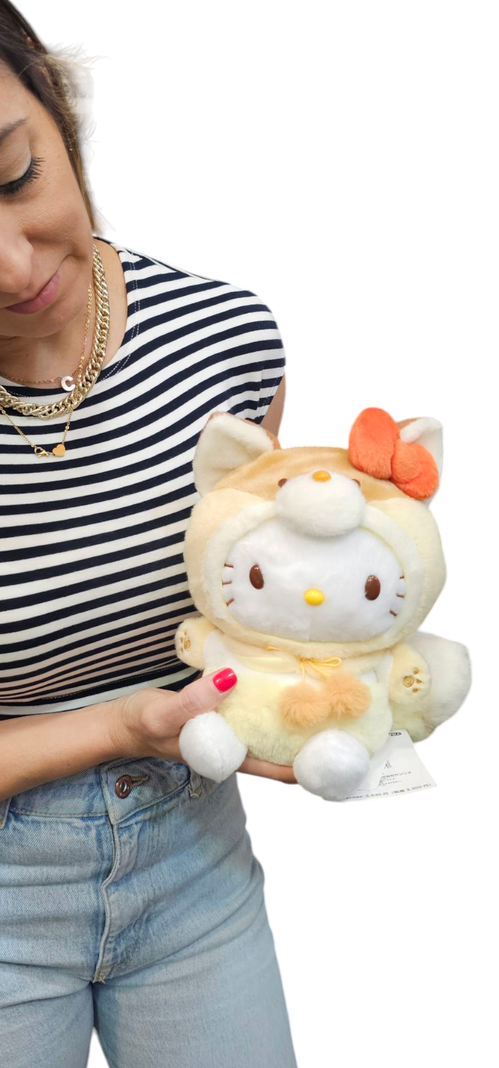 Peluche hello kitty 23cm serie forest friends SANRIO ORIGINAL-5