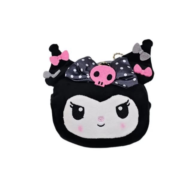 Bolsa ecologica con estuche linea pu kuromi negro SANRIO ORIGINAL-1