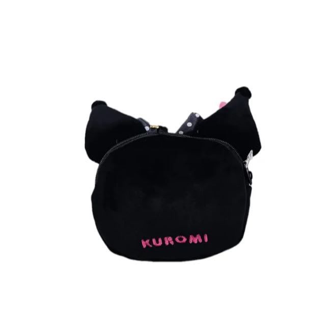 Bolsa ecologica con estuche linea pu kuromi negro SANRIO ORIGINAL-2