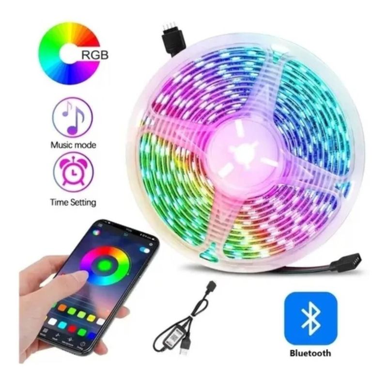Smart Cinta Tira Led 5mt 16 Colores Luces Inteligentes-1