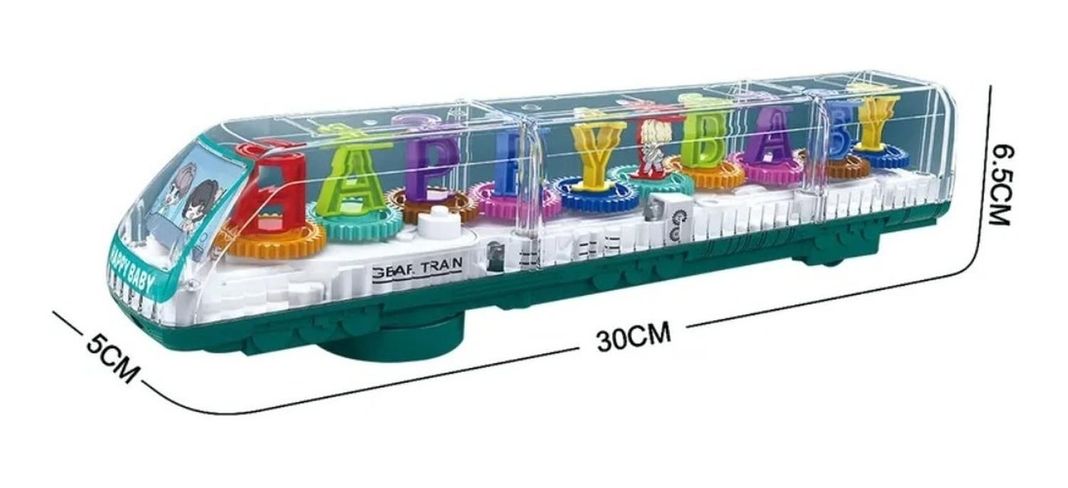 Tren Educativo Transparente Letras Y Números Luminoso-1