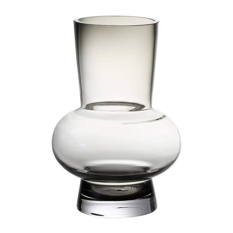 Florero Elegante De Vidrio Cristal Premium Tono Oscuro-0