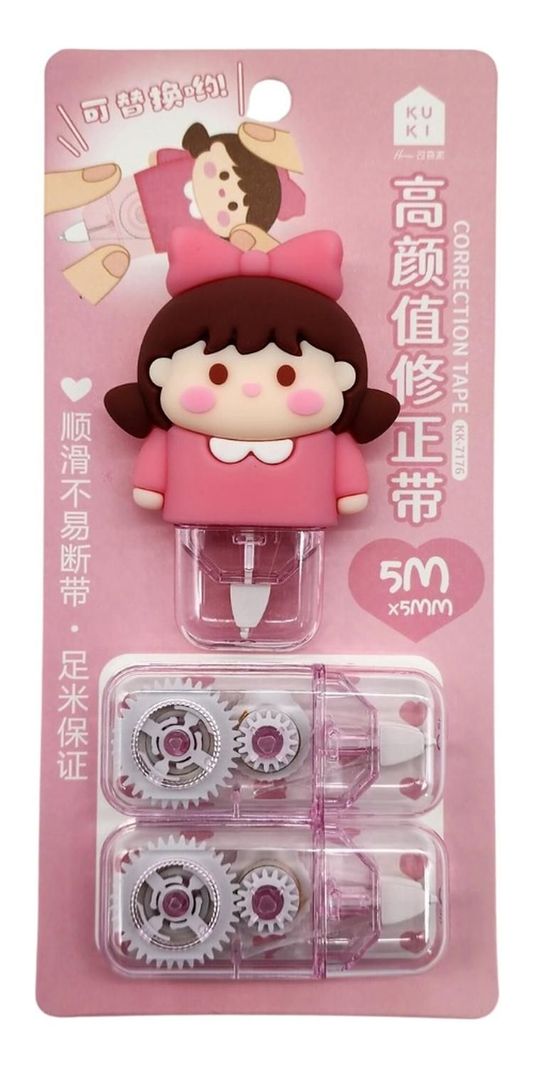 Corrector En Cinta Diseños Variados Kawaii Con 2 Repuestos-1