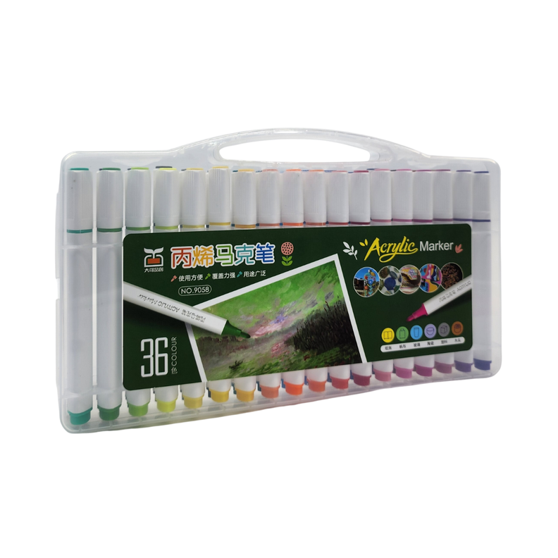 Set Marcadores Acrilicos 36 Lapices Calidad Arte Dibujos-1