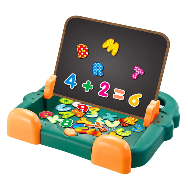 Pizarra Magnetica Puzzle Rompecabezas Tablero Juguete 2 En 1-3