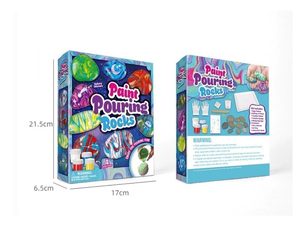 Kit De Arte Pinta Piedras Galaxy Diversión Para Niños-1