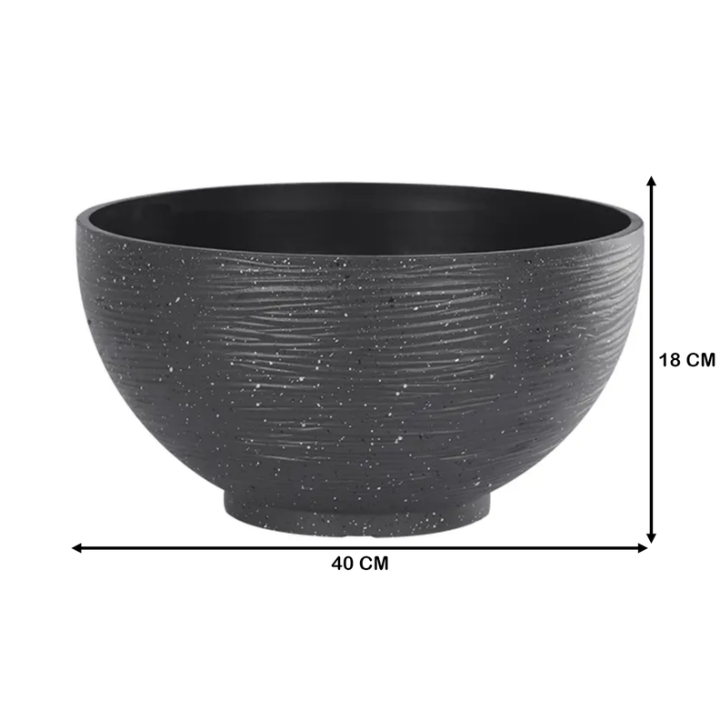 Macetero Plastico Semi Esfera Premium Diseño a Rayas M-6