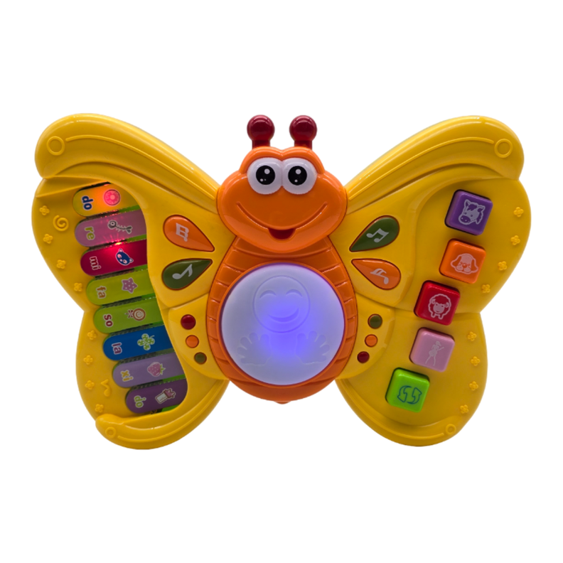 Juguete Piano Musical Con Luces Sonidos Animales Mariposa-1