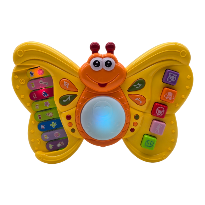 Juguete Piano Musical Con Luces Sonidos Animales Mariposa-2