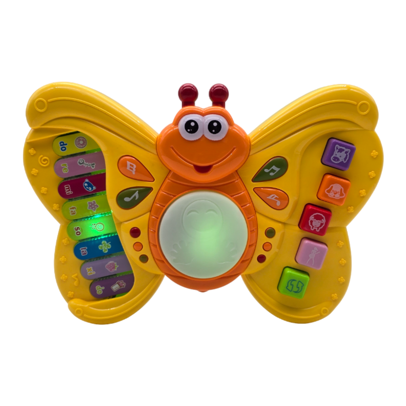 Juguete Piano Musical Con Luces Sonidos Animales Mariposa-4