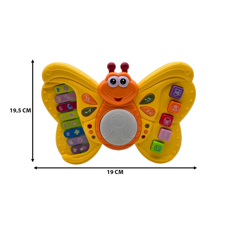 Juguete Piano Musical Con Luces Sonidos Animales Mariposa-6