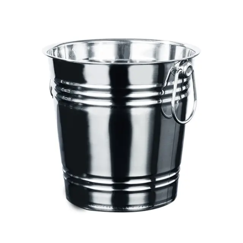 Hielera Metalica Mediana Con Asas Champaña Hielo Tragos-1
