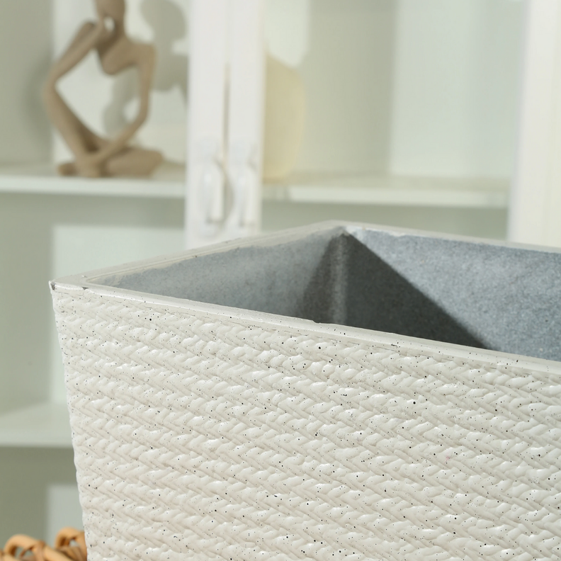 Macetero Plastico Alargado Premium Base Cuadrada Conica-3