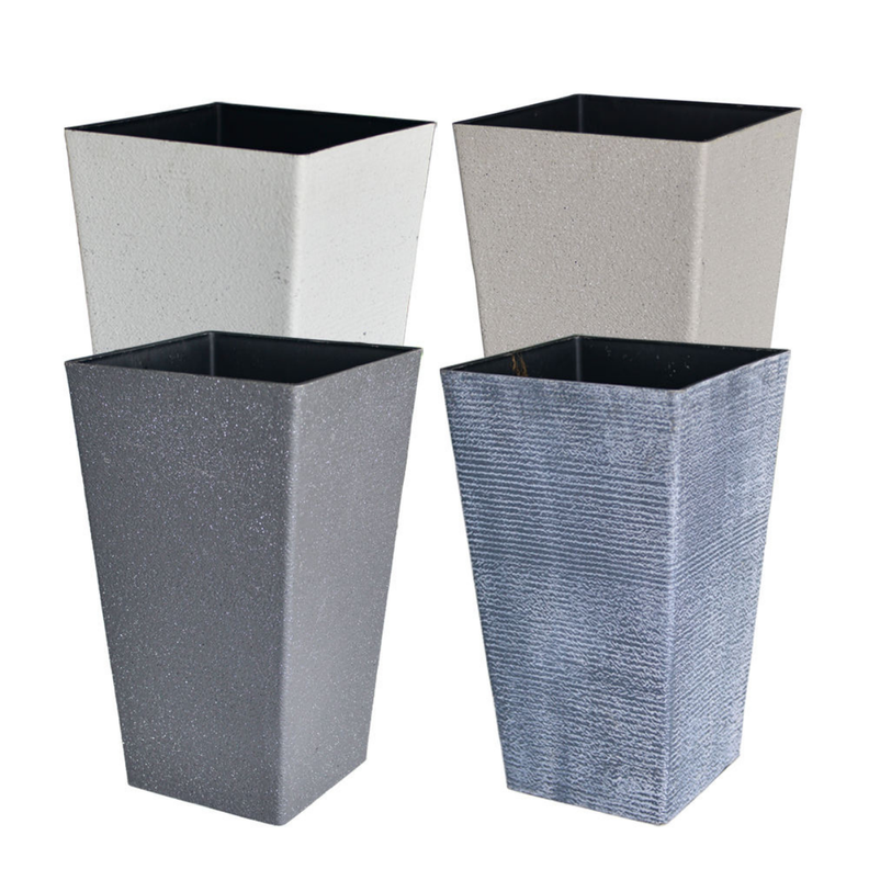 Macetero Plastico Alargado Premium Base Cuadrada Conica-7