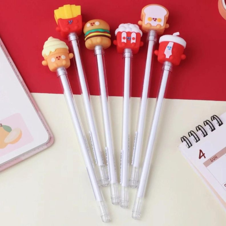 Set 6 Lapices De Alimentos Variados Kawaii Cute-0